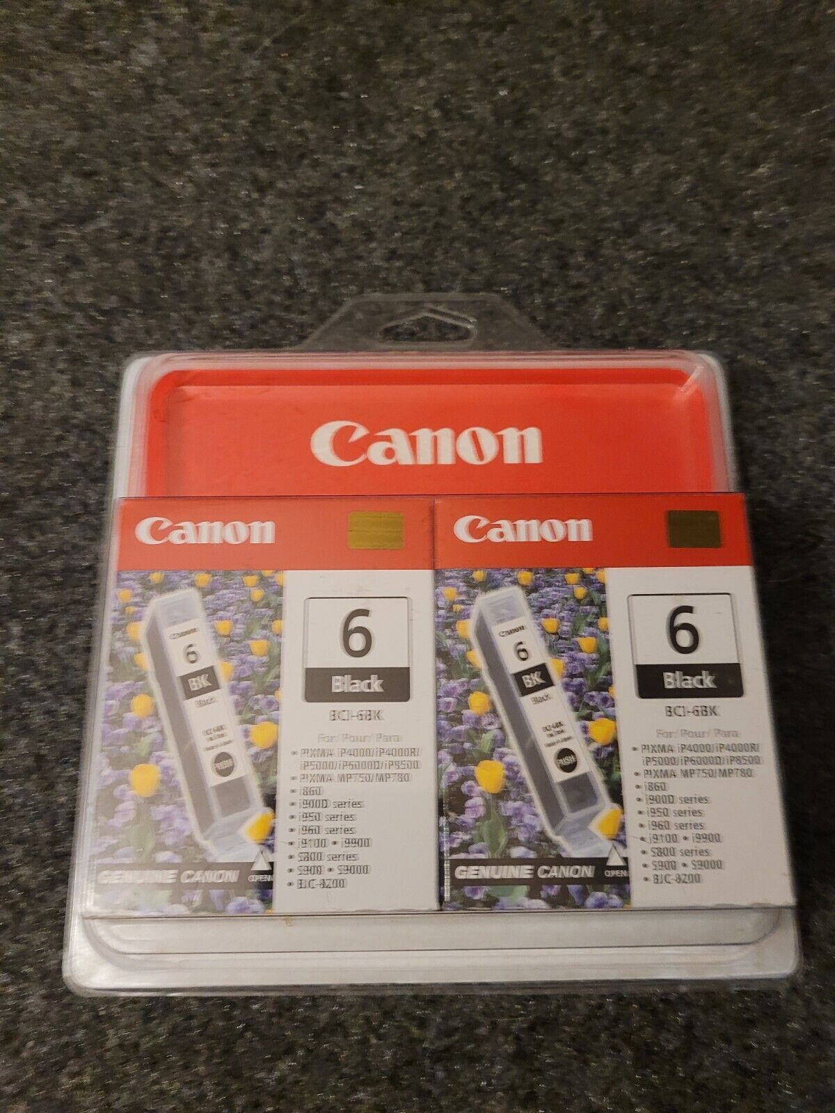 Genuine Canon Multi-Pack BCI-6BK (2) BLACK Ink Cartridges PIXMA InkJet C1