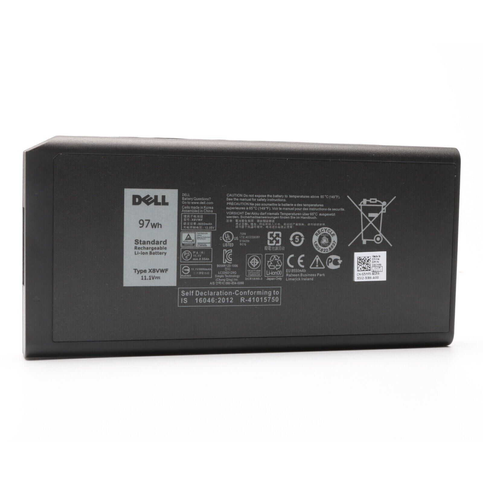 Genuine 97Wh X8VWF Battery For Dell Latitude 14 5404 7404 5414 7414 E5404 E7404