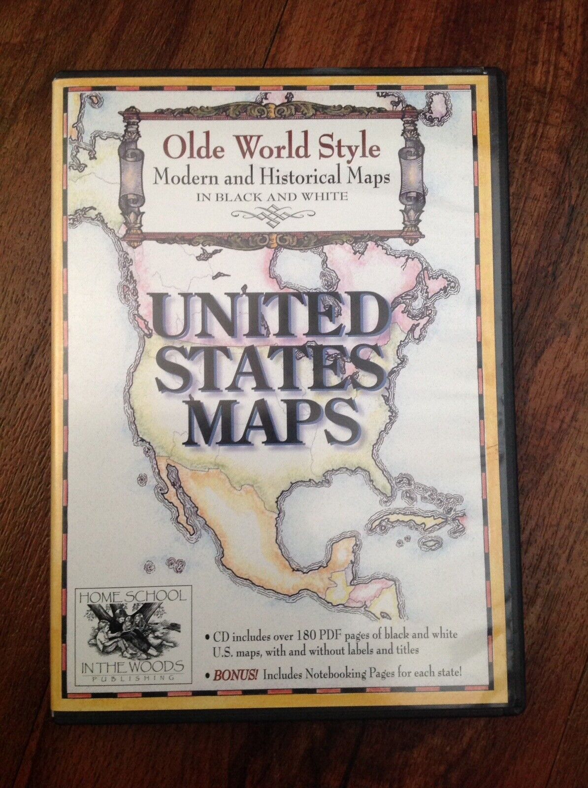 United States Maps - Olde World Style (CD-ROM 2009) Homeschool in the Woods