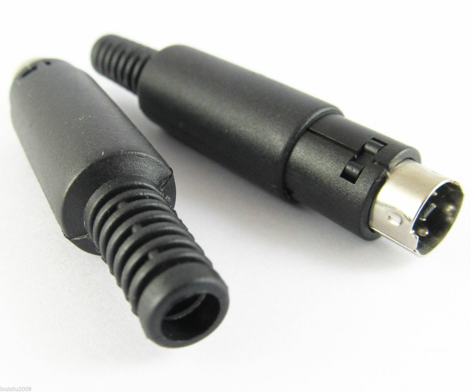 24Pcs 6 Pin Mini DIN Plug Connector Plastic Handle NEW