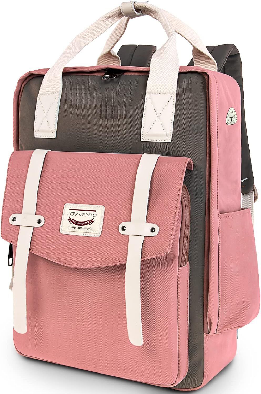 Lovvento 15.6 inch Laptop Japanese Backpack Travel Bag College 1-pink 