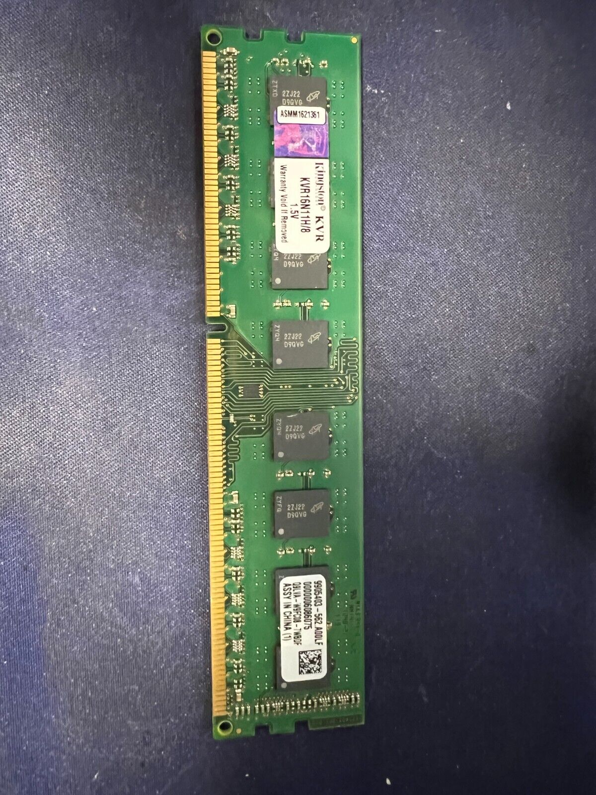 KINGSTON KVR16N11H/8 8GB 2RX8 DDR3 RAM PC-12800 - Used