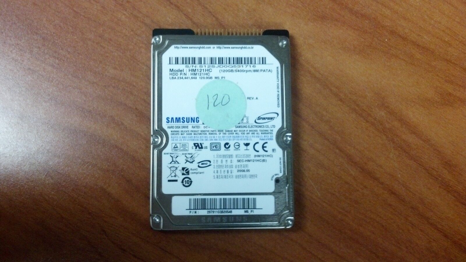 120GB IDE Laptop Hard Drive IBM Thinkpad R32 R40 R50 R51 R52 T30 T40 T41 T42 T43