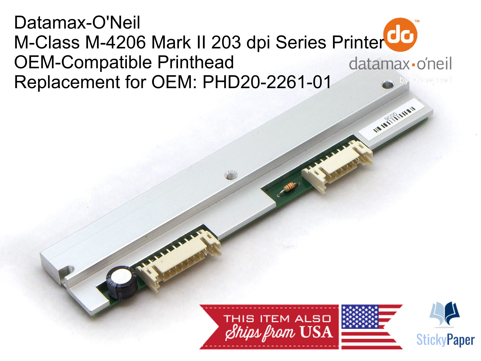 Datamax M-4206 Mark II (PHD20-2261-01) Compatible Printhead 203dpi. USA Stocked
