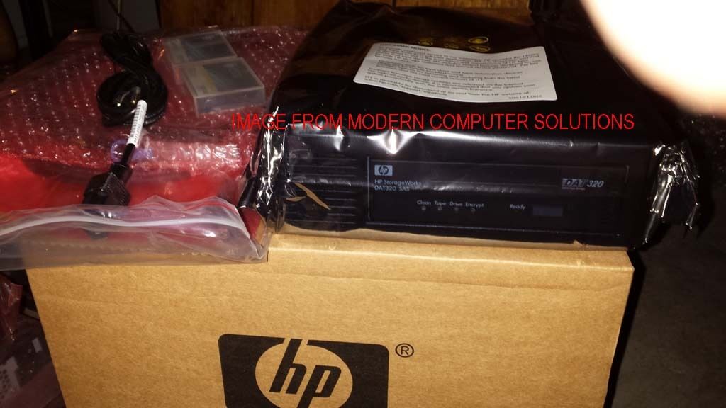 NEW HP DAT320 External SAS Tape Drive NEW AJ828A Retail Boxed 320gb 496506-001