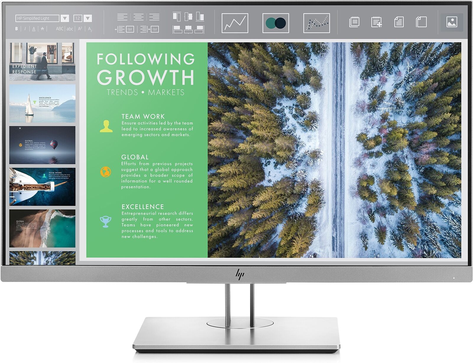 HP EliteDisplay E243 23.8-Inch LED-Lit Monitor Silver USED GRADE A, No stand