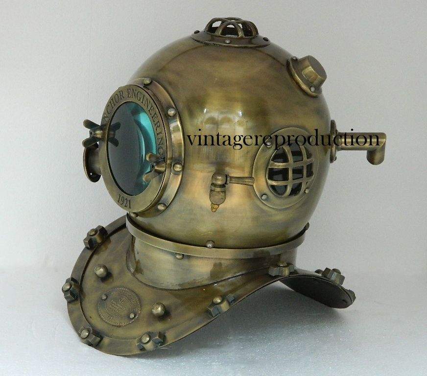 Vintage antique 18Inch diving divers helmet deep sea anchor engineering 1921 \