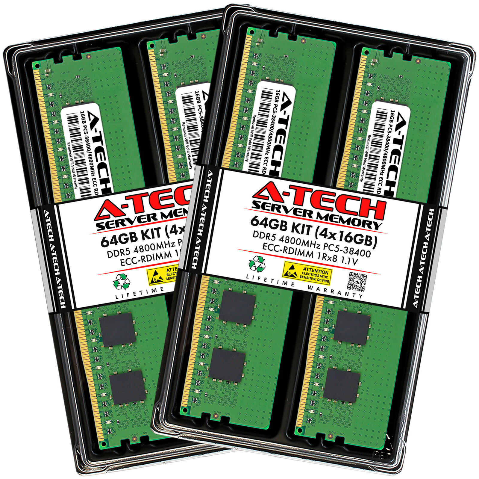 64GB 4x16GB PC5-4800 RDIMM Tyan B7132G79AE12HR B7136T70V10E4HR Memory RAM