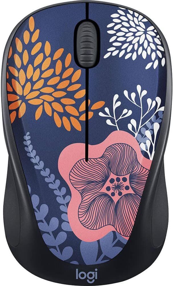 Logitech Design Collection Wireless 3-button Ambidextrous Mouse, Forest Floral