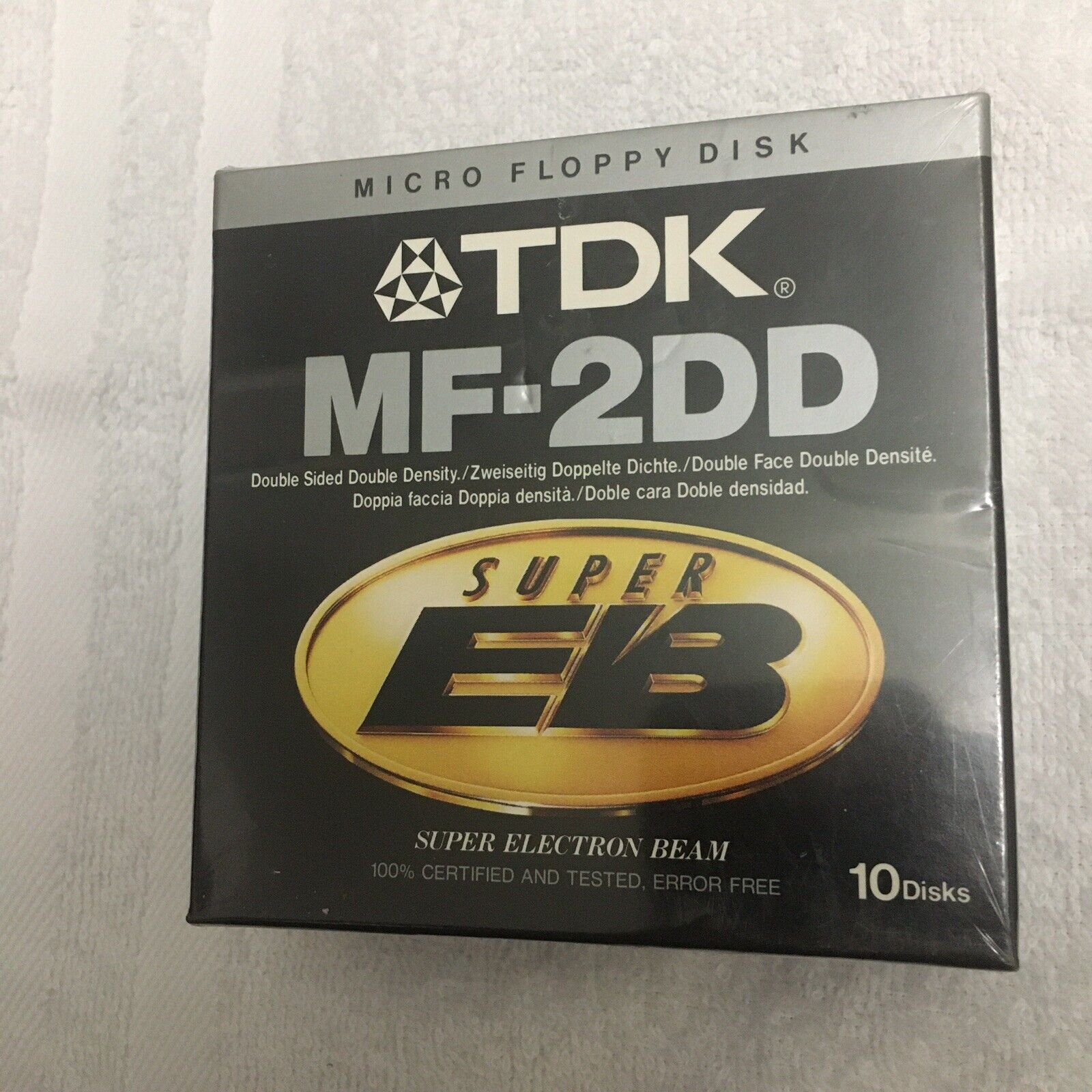 Vintage Media New & Sealed TDK Pack of 10 MF-2DD Micro Floppy Disks Super EB