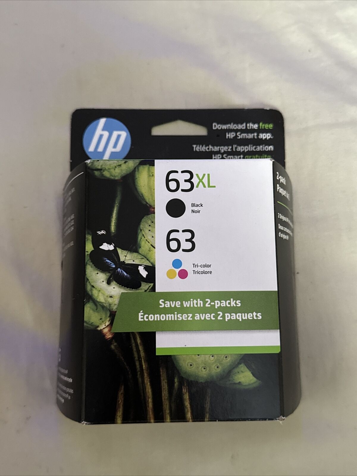 Genuine HP 63 Black & 63 Color Ink Combo 2-Pack EXPIRES 10/2025–12/2025