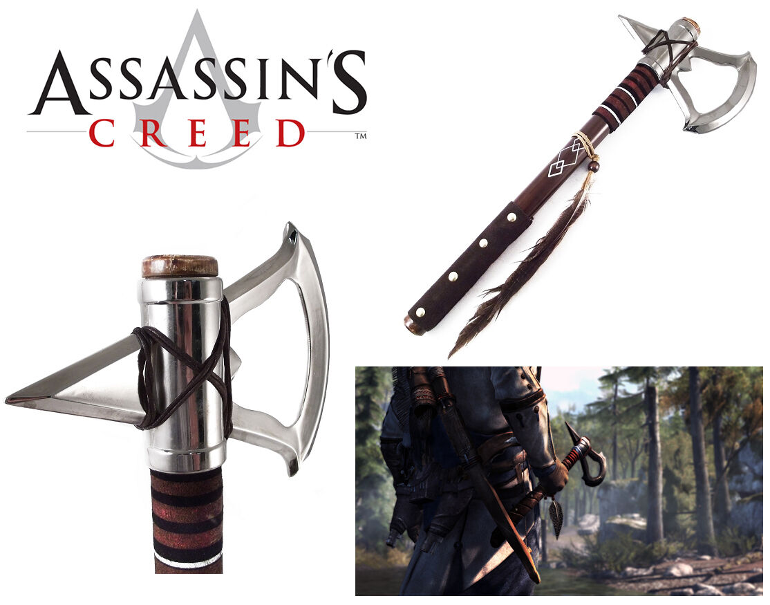 The Battle Axe of ASSASSIN\'S CREED 3 VIDEO GAME TOMAHAWK CONNOR\'S AXE 17.5\