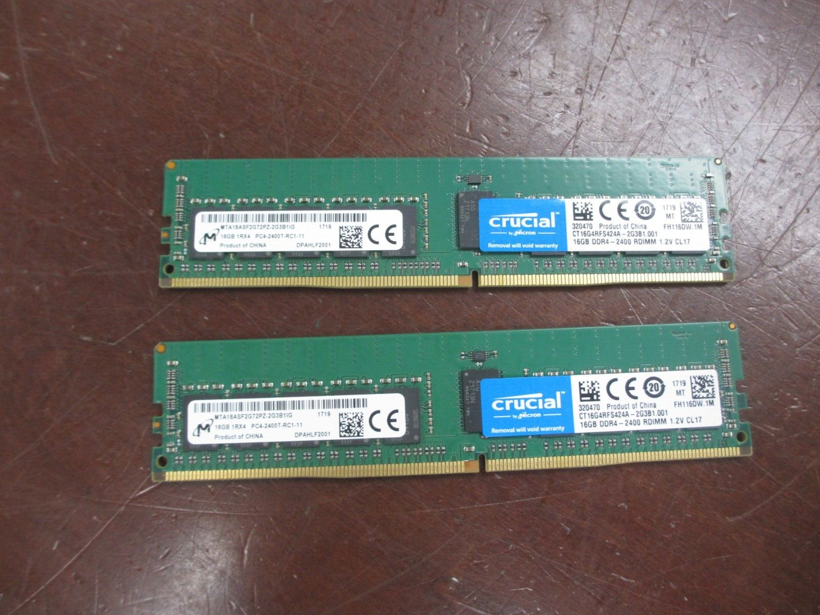 (2 Piece) Crucial Micron MTA18ASF2G72PZ-2G3B1IG DDR4 2400MHz 32GB (2x16GB) RAM
