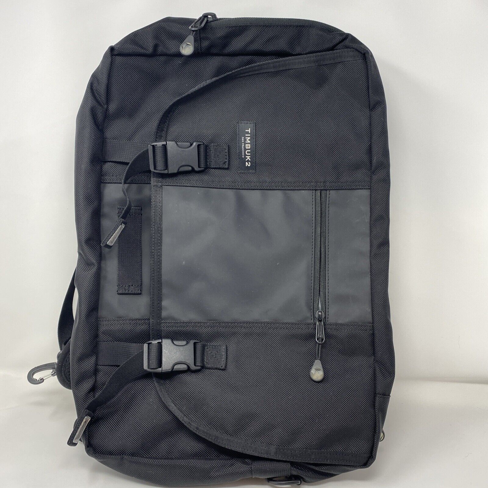 Timbuk2 San Francisco Messenger Bag Backpack Black Laptop 3-1 Travel VERY NICE