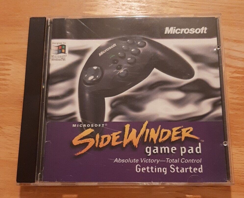 Microsoft Sidewinder Game Device Profiler computer CD-Rom 1996 Getting Started