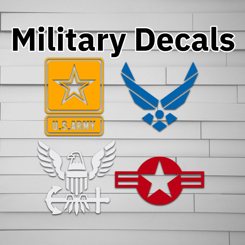 US Military Vinyl Decal Army Navy Air Force for Car laptop window tumbler water 