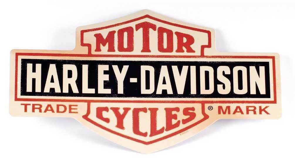 Harley-Davidson Distressed Long Bar & Shield Tin Sign 15.5 x 9.5 Inch 2010131