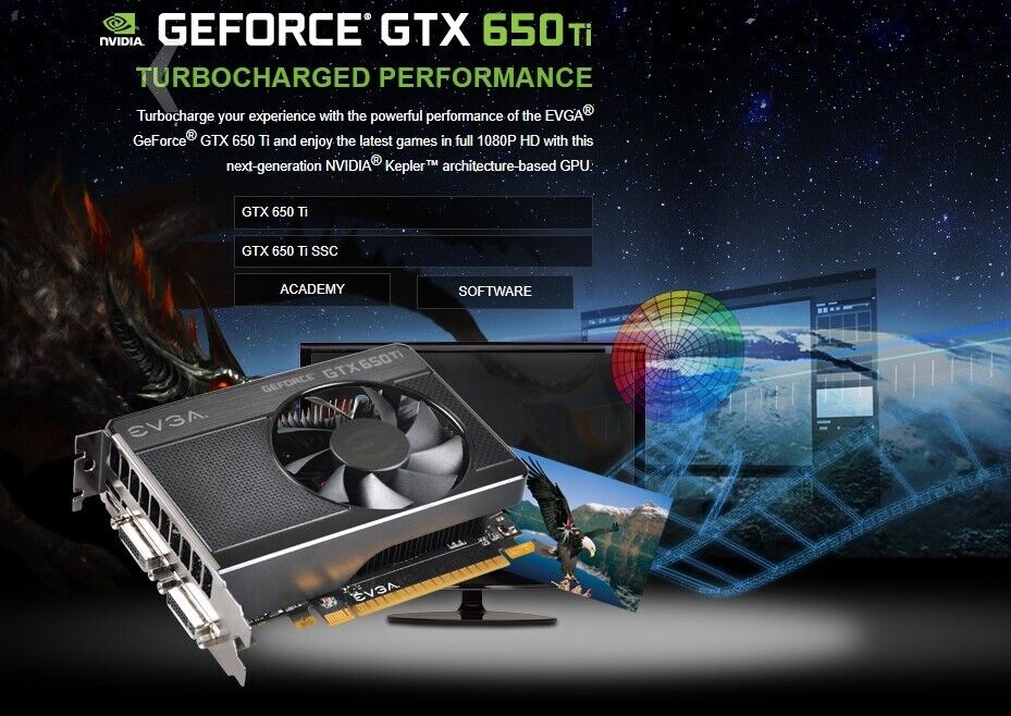 EVGA NVIDIA GeForce GTX 650 Ti (02G-P4-3653-KR) 2 GB GDDR5 SDRAM PCI Express 3.0