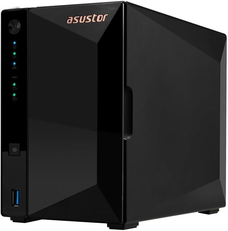 Asustor AS3302T v2 Drivestor 2 Pro Gen2 2 Bay NAS, Quad-Core 1.7GHz CPU Diskless