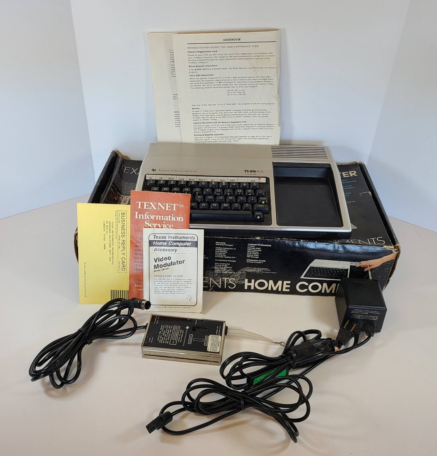 Texas Instruments TI-99/4A - Computer Bundle - BAD POWER SWITCH - READ - AS IS