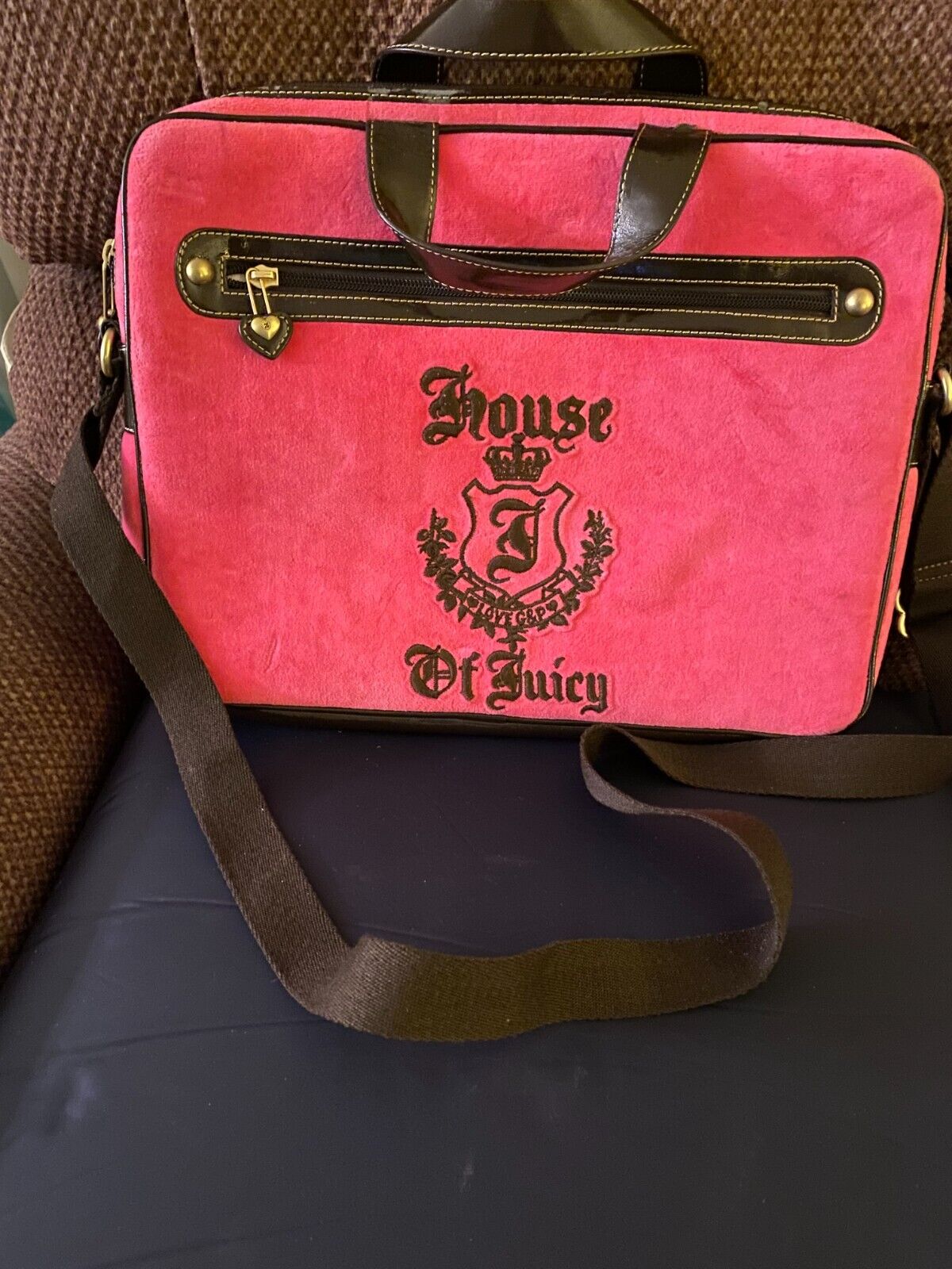 Vintage Juicy Couture Hot Pink  Laptop Briefcase Messenger Bag