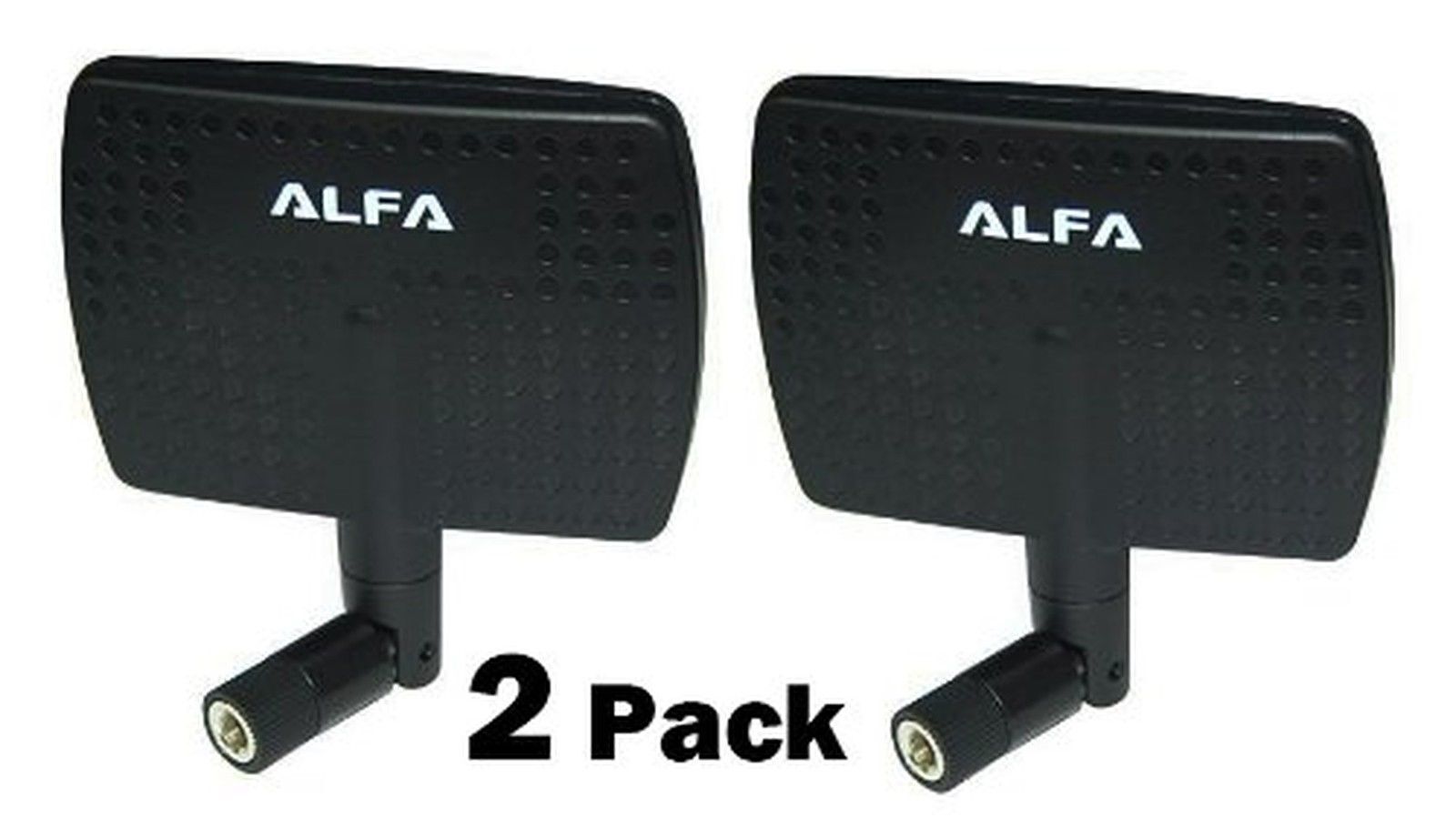 2 Pack Alfa APA-M04 2.4HGz 7 dBi Booster RP-SMA Panel High-Gain Swivel Antenna