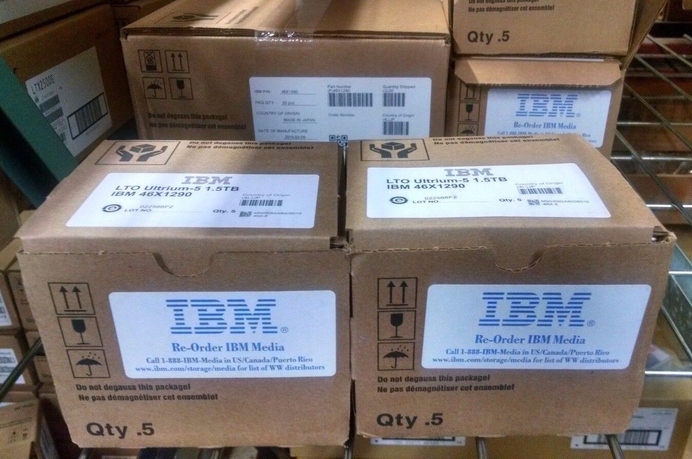 IBM 46X1290 LTO ULTRIUM 5 BACKUP TAPE CARTRIDGE (10 PACK) NEW OEM FACTORY PACK