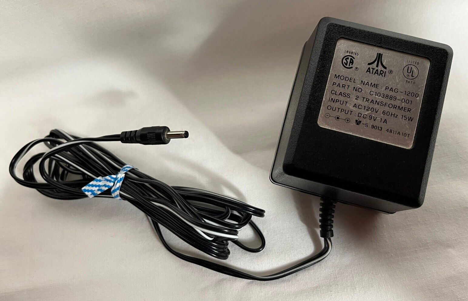 VTG OEM ATARI LYNX Power Supply AC Adapter PAG-1200 with QC sticker