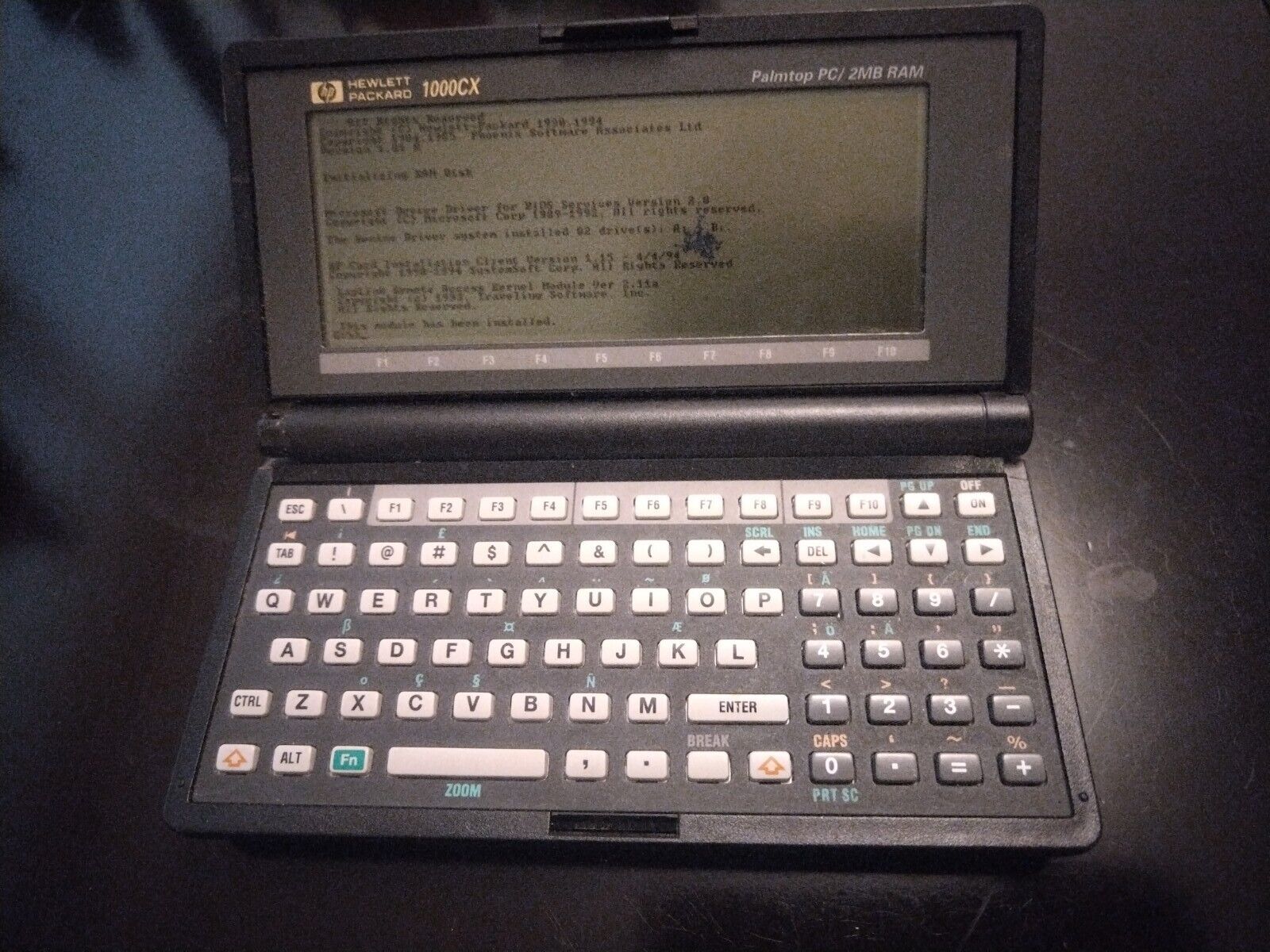 HP 1000CX Vintage Palmtop PC 2MB RAM