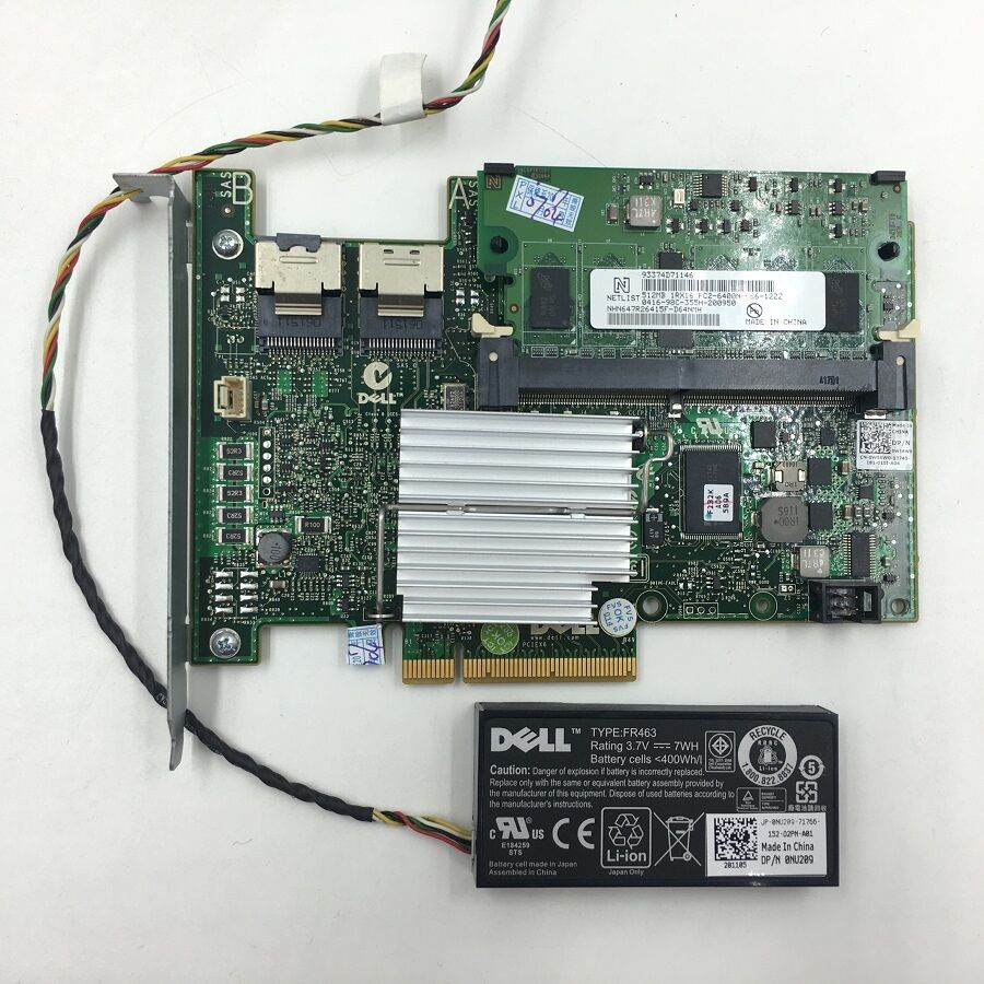 Dell PERC H700 0XXFVX XXFVX 512MB 6G SAS S-ATA PCIe Raid Controller with battery