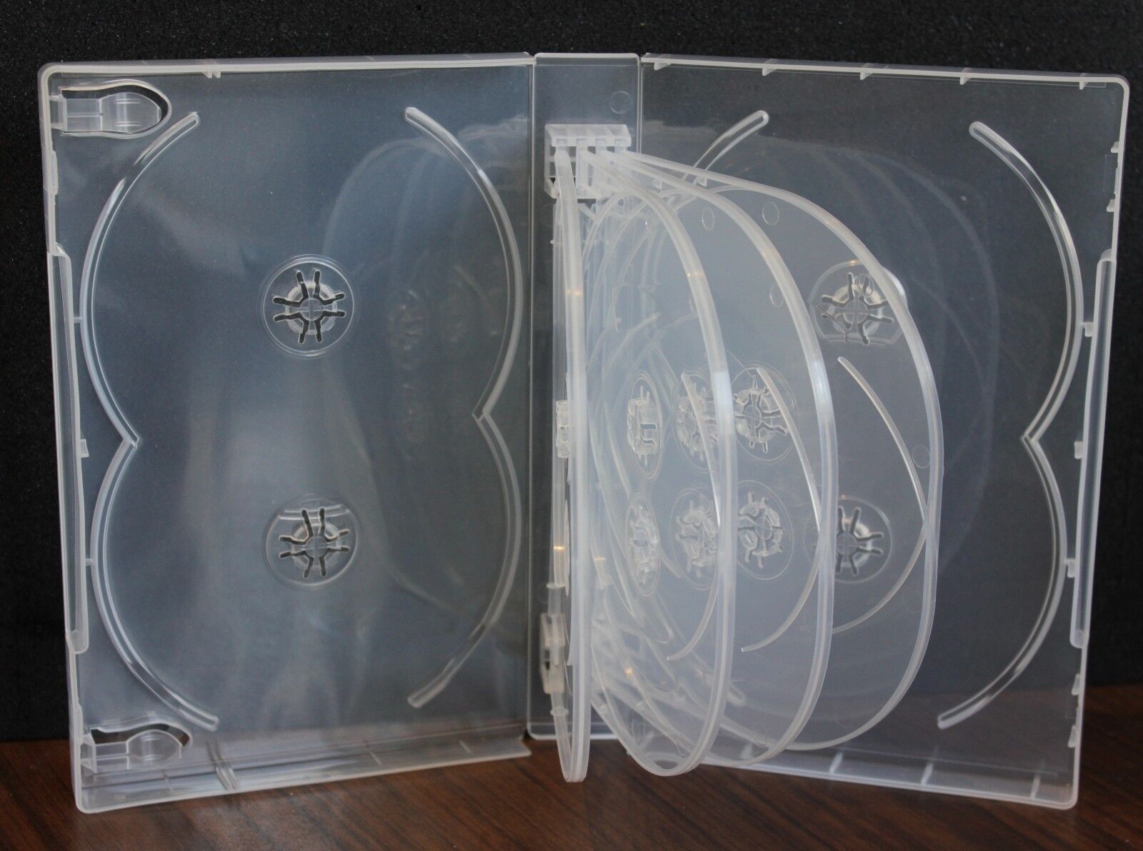 New 4 Pk Super Clear Multi DVD Case Box 33 mm 12 Discs Holder W Flap Premium