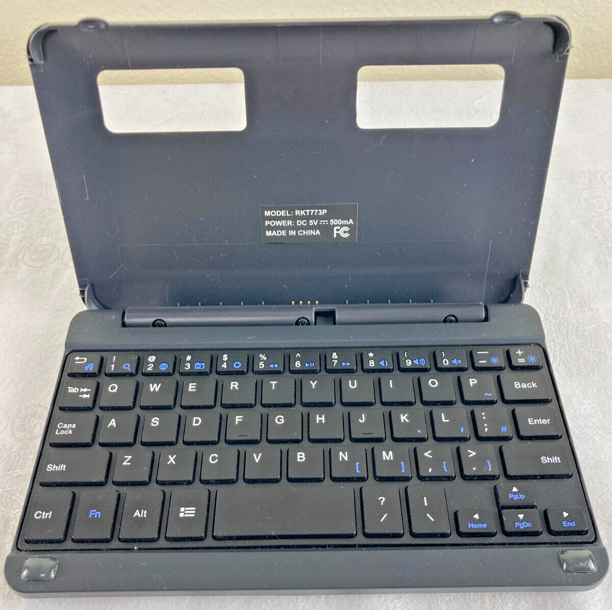 RCA Tablet Qwerty Keyboard Black Foldable Case 7” Model RKT773P