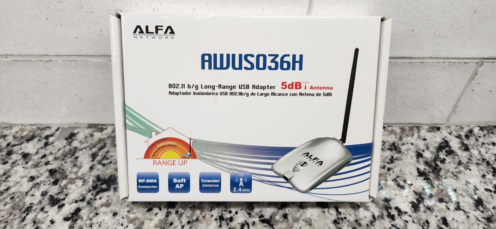 Alfa Networks AWUS036H  802.11 B/G Long Range USB Wireless Adapter- Tested