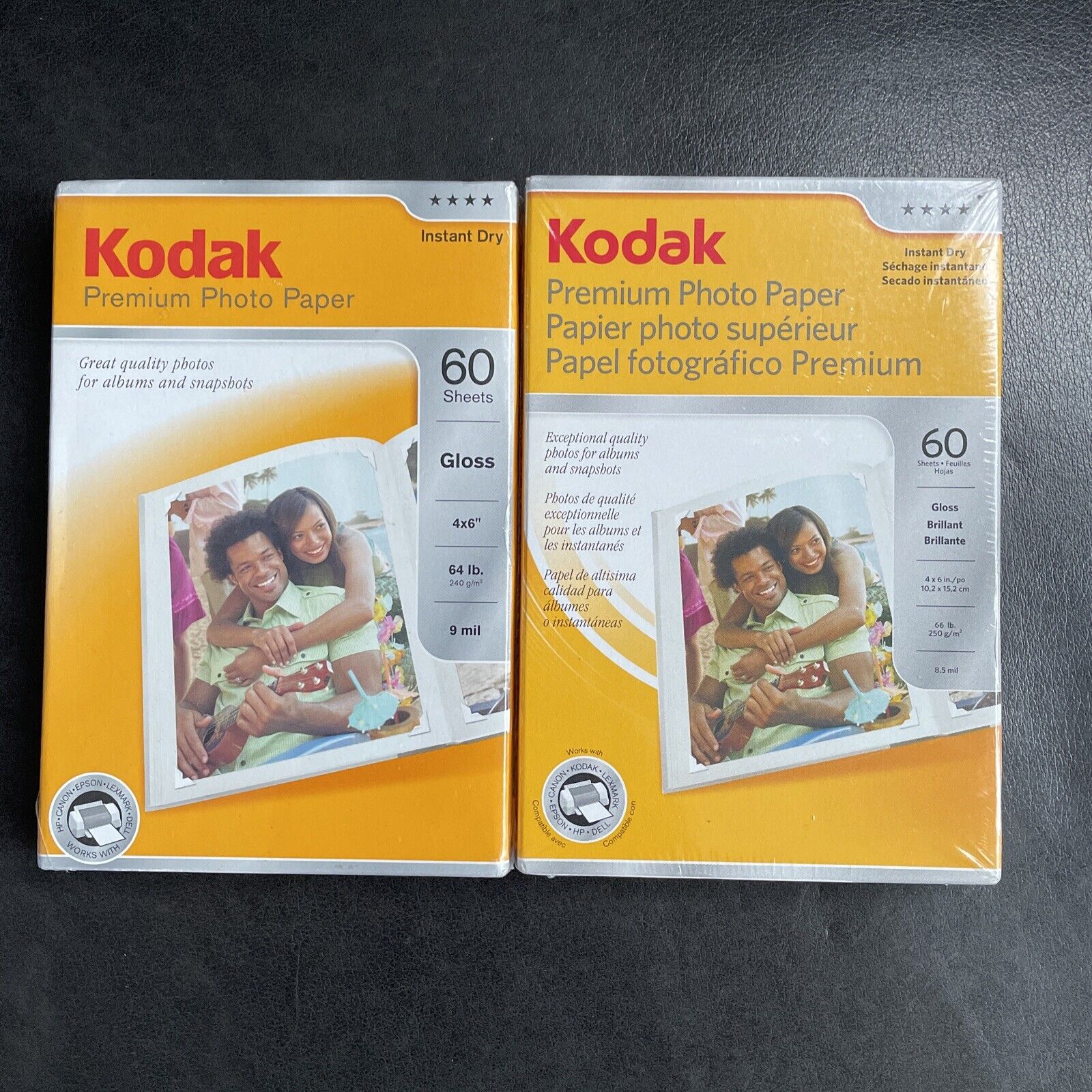 Kodak Premium Photo Paper 60 Sheets 4x6 Gloss Brand Instant Dry New/Sealed