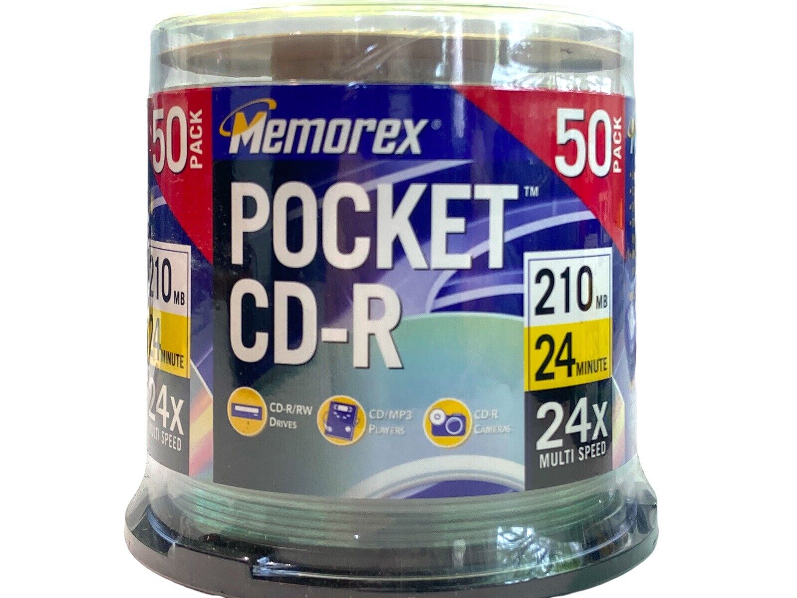 MEMOREX 50 Pack POCKET CD-R 210MB 24 Minute 24X Speed New