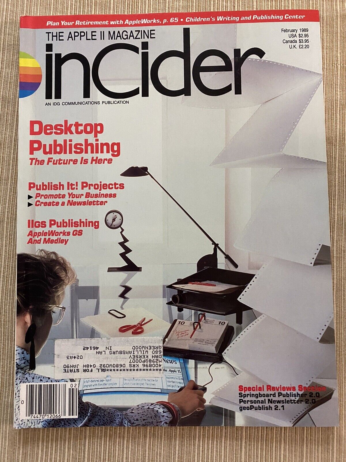 inCider Magazine, February 1989 for Apple II II+ IIe IIc IIgs