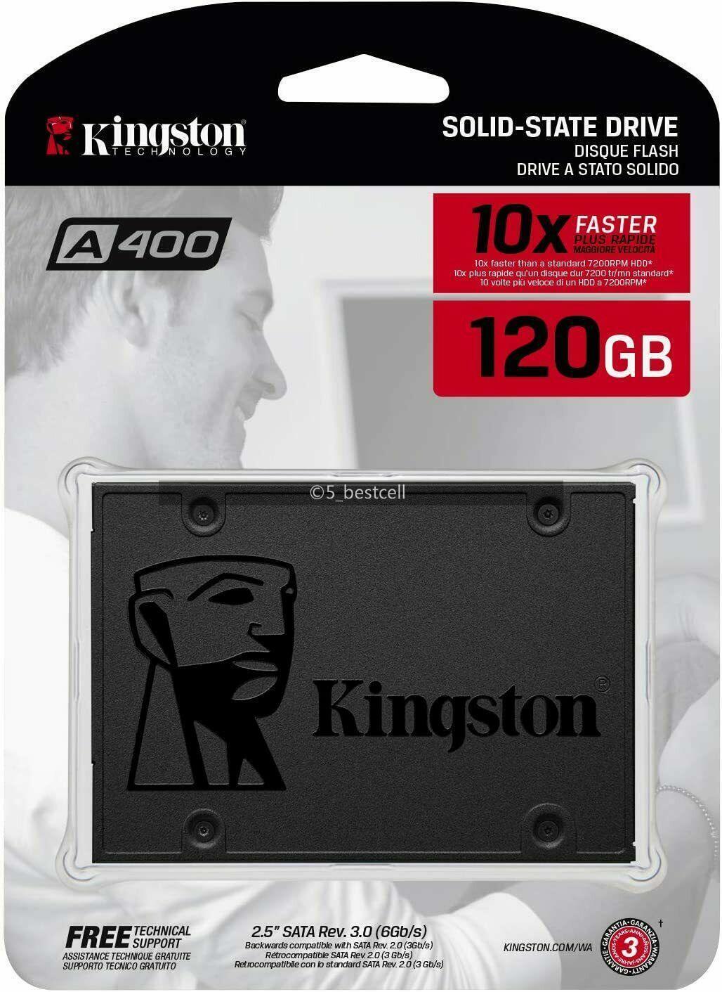 Kingston SSD A400 120GB Solid State Drive 2.5 inch SATA 3 Speeds up to 500MB/s