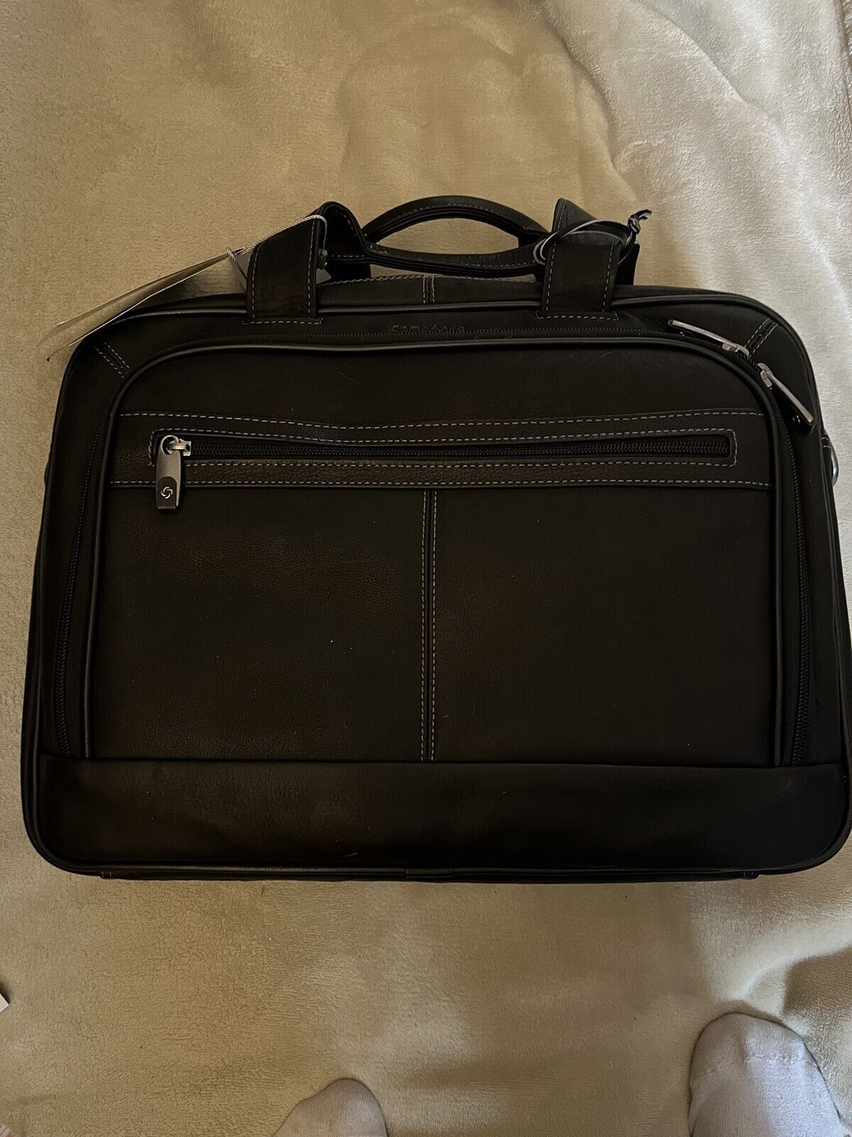 Samsonite Business Case Briefcase Leather Portfolio Computer Compatible NEW