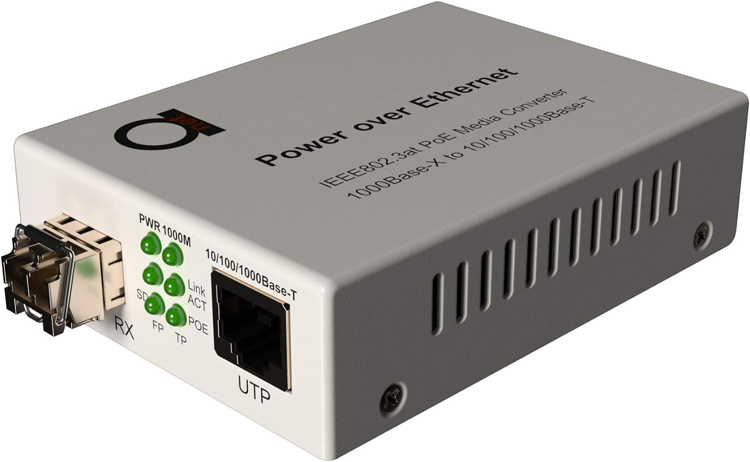 Poe Fiber Multimode LC 850Nm Gigabit Ethernet Media Converter - Supplies IEEE 80