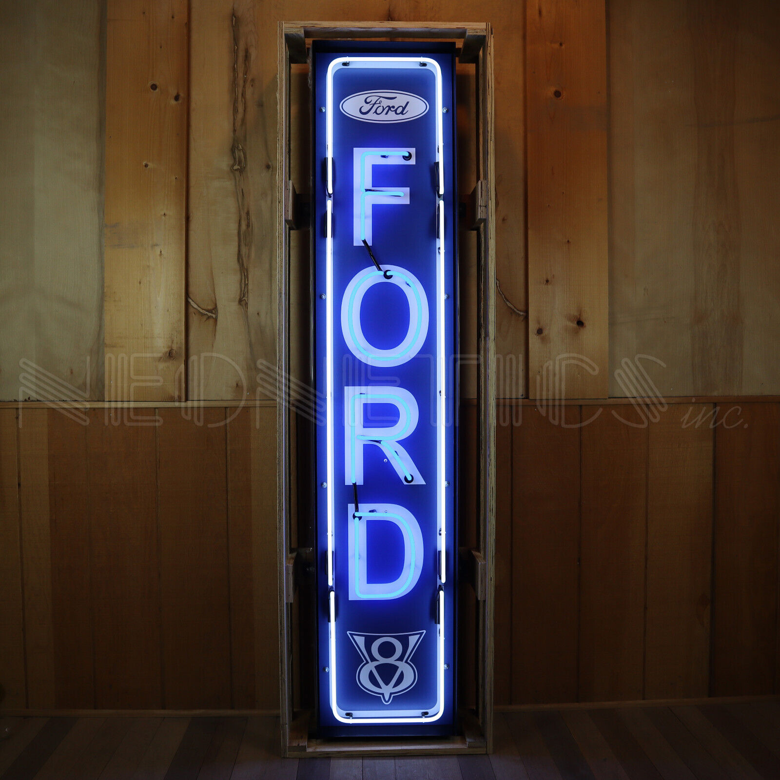 Neon sign Ford V8 6\' steel Case Trucks Mustang F-150 F150 F100 F350 wall lamp