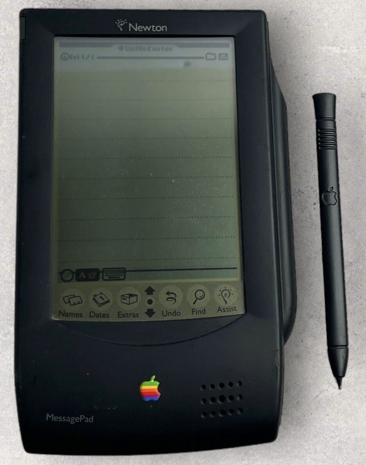 Vintage Apple Newton Message Pad H1000 w/Pen & Card Tested Working