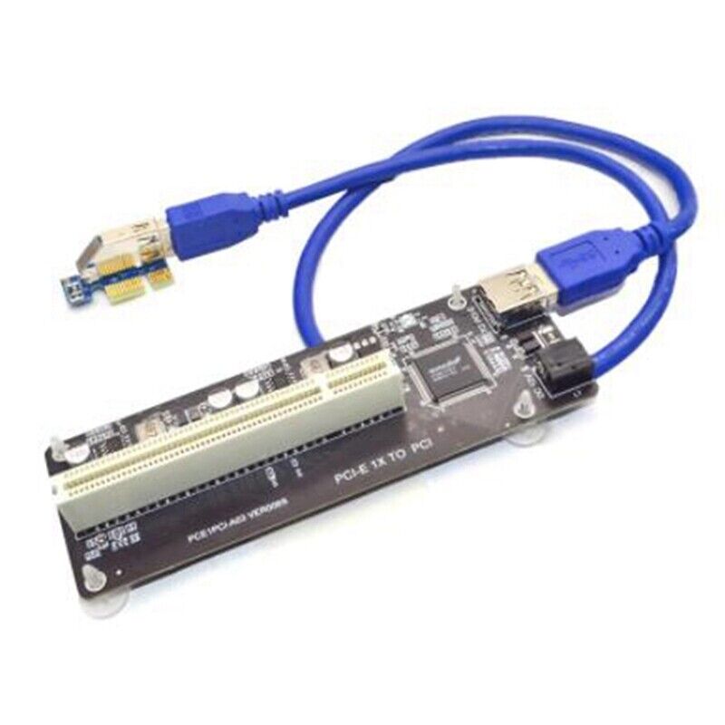 PCIE PCI-E PCI Express X1 to PCI Riser Card Bus Card High Efficiency Adapter US