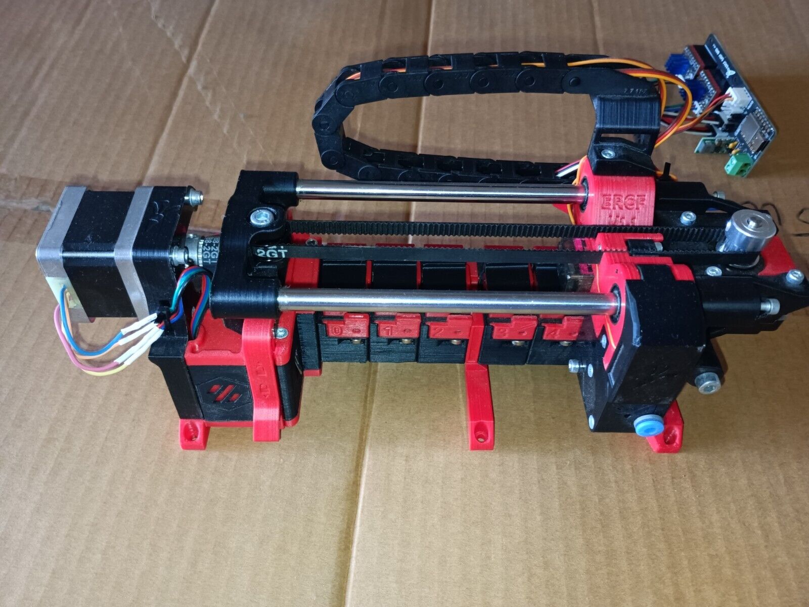 6-Color ERCF v1.1 MMU with EasyBRD1.1  for Voron 3D printer assembled and tested