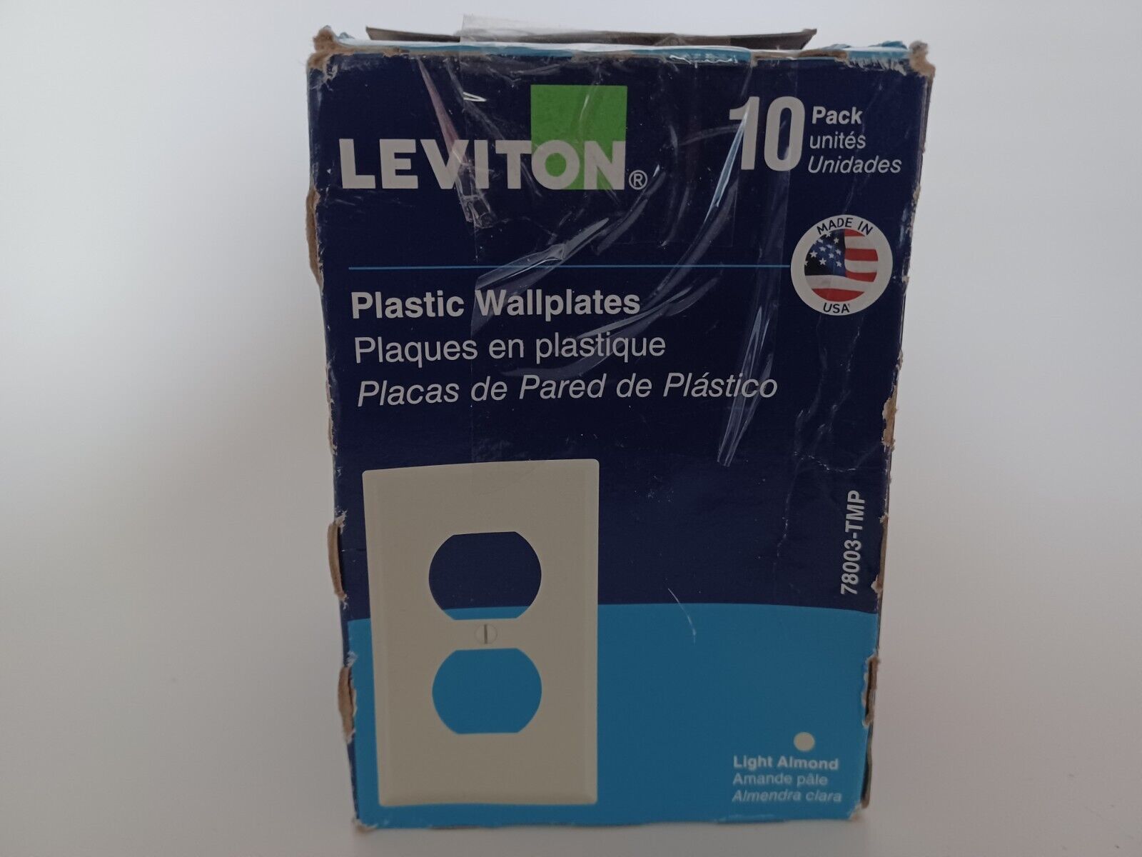 10 Pack Leviton Mfg M56-78003-TMP Wall Plate Light Almond