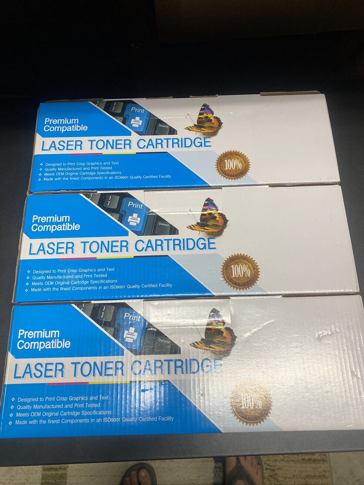 Laser Printer CBTN227C Cyan, CBTN 227k, CBTN 227m Toner Cartridge 3 Pc Set