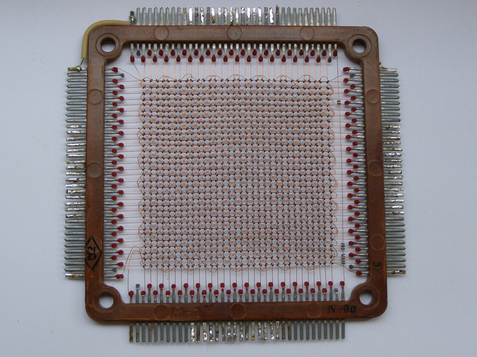 USSR Soviet RAM Magnetic Ferrite Core Memory M-1 Plate 128 byte 1980 SKU: 102