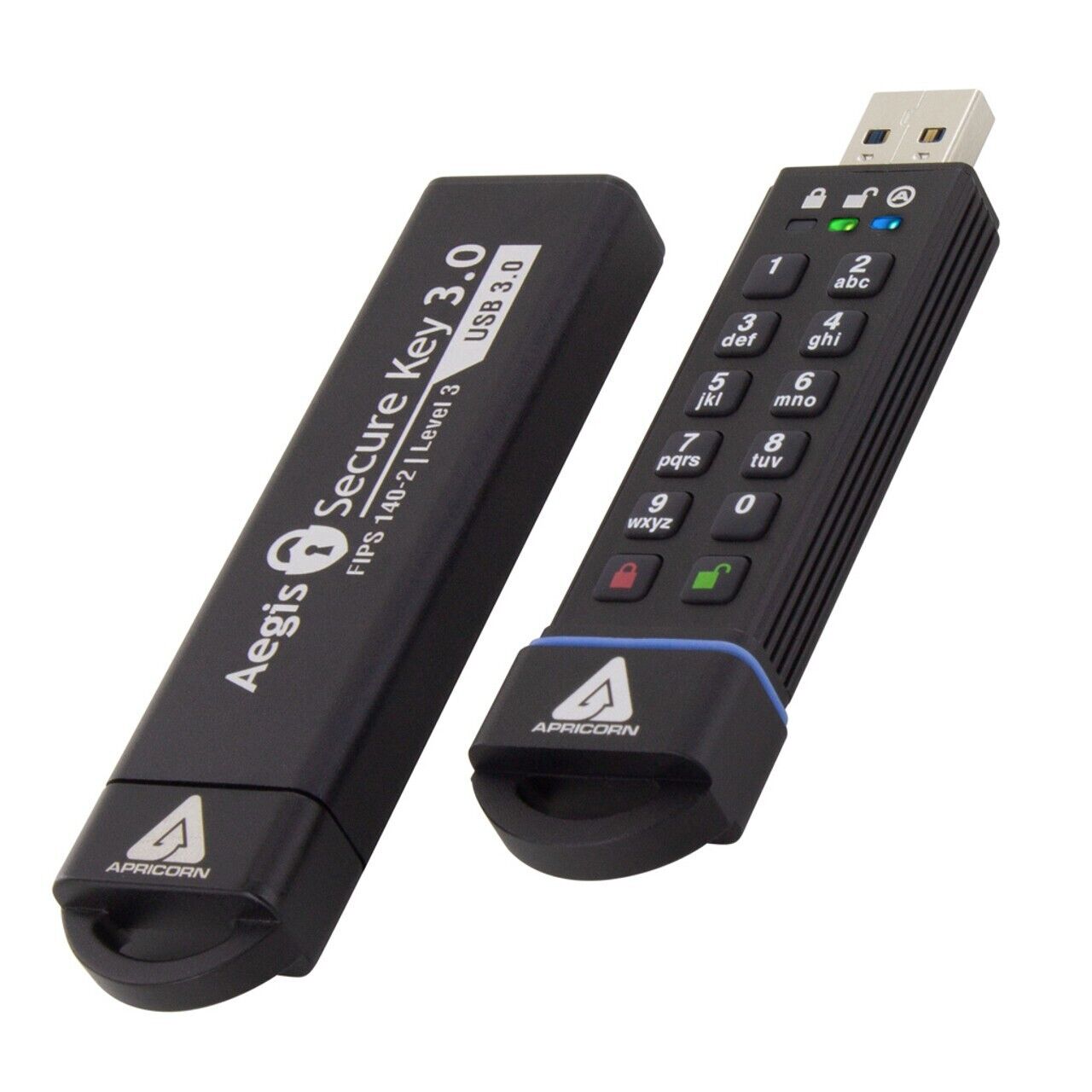 Apricorn Aegis Secure Key USB 3.0 Flash Drive ASK3-120GB IP68 FIPS 140-2 L3