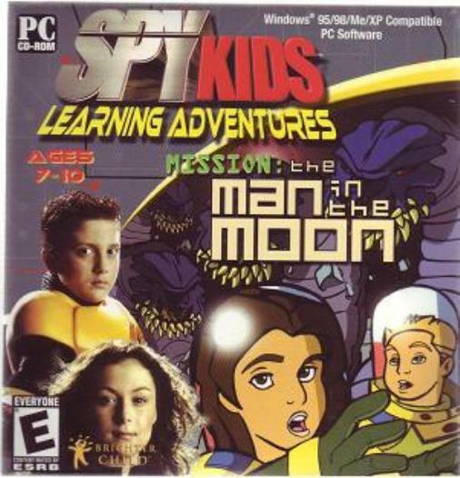 Spy Kids The Man In The Moon PC CD fly space rocket kids movie based puzzle game