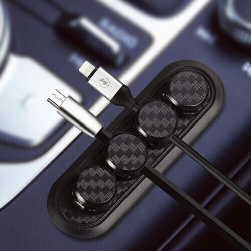 Magnetic Cable Organizer Clip Car Home Office Desktop USB Cable Winder Holder