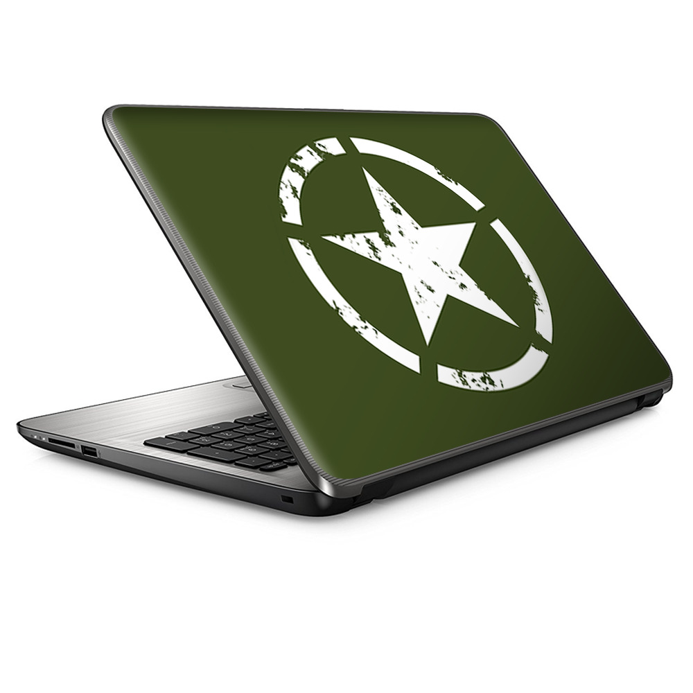 Laptop Skin Wrap Universal for 13 inch - Green Army Star Military